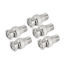uxcell 5 Pcs F-Type Female to BNC Male Coax RF Connector Adapter for RG6 RG59 - £11.18 GBP