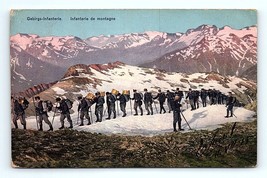 Postcard WWI Swiss Army Mountain Gerbirgs Infantry Switzerland Border Oc... - £18.99 GBP