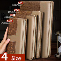 PU Leather Vintage Journal Notebook A6/A5/B5 Lined Paper Writing Diary 320 Pages - £12.67 GBP+