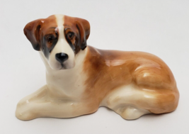 Vintage Royal Doulton St Bernard Dog Figurine K19 Bone China 1.5&quot; England - £38.62 GBP