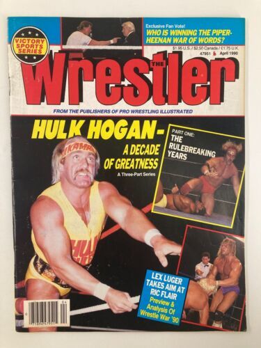 The Wrestler Magazine April 1990 Hulk Hogan A Decade of Greatness No Label - $9.45
