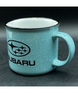 Subaru 15 Oz Coffee Mug Powder Blue Cup Logo Ceramic Camping Speckled - €19,25 EUR