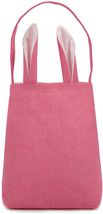 1 Pcs Pink Bunny Ear Canvas Tote Bag #MNHS - £14.12 GBP