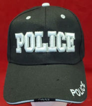 Police Black And White Letters Embroidered Hat Cap - £7.77 GBP