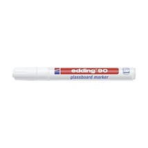 edding 90 Glass Board Marker - White (Pack of 10)  - $80.00