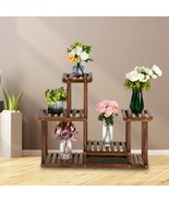 Plant Stand Flower Pot Rack Holder Wood Indoor Outdoor Garden 4-Tier 7-S... - $760.08 MXN