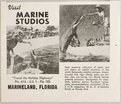 1948 Print Ad Visit Marine Studios Dolphins Perform Marineland,Florida - £10.68 GBP
