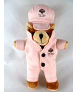 The Puli Hotel and Spa Teddy bear 9&quot; dressed in Pink suit &amp; hat Flower m... - $67.67 CAD