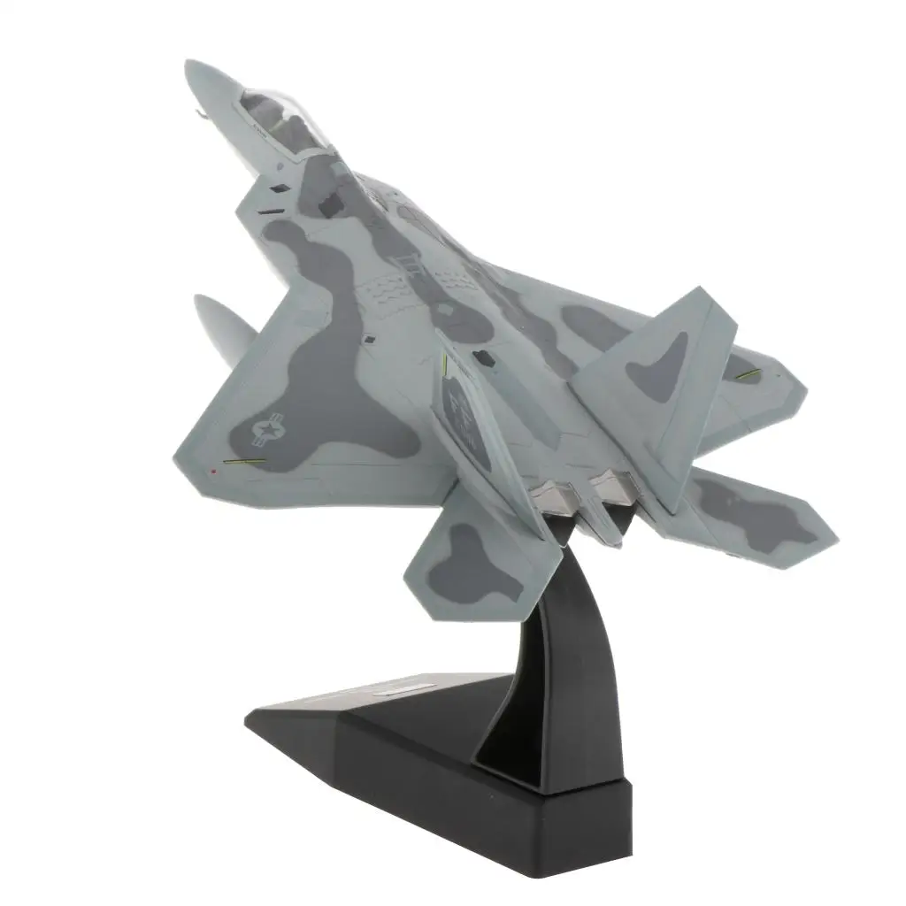 Play 1:100 Scale American F-22 Fighter Raptor Airplane Model Aircraft Model Toy  - £37.05 GBP