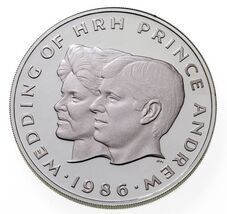 1986 Samoa 10 Tala, Royal Wedding of Prince Andrew, KM 64 - $82.65