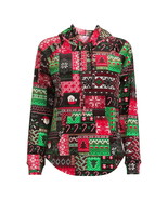 No Boundaries Juniors Christmas Pullover Hoodie, Patchwork Size XS  (1) - £20.83 GBP