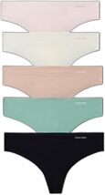Calvin Klein Women&#39;s Invisibles Seamless Thong Panties 5 Pack  Large - €42,11 EUR
