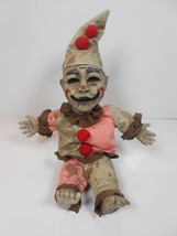 Spirit Halloween Haunted Clown Doll Prop Halloween Talking Sound Activated WORKS - $48.74