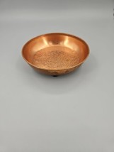 Vintage Solid Copper Bowl 6&quot; Dia 3&quot; High Change Junk Bowl Three legs - £7.83 GBP