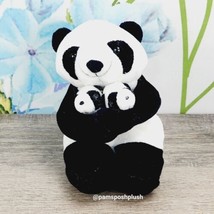 Plush Creations Inc Panda Bear Plush 6&quot; Holding Babies Vintage 1996 - £7.86 GBP