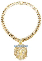 Esskeetit Pump Necklace Pendant with 20 Inch Long Thick Cuban Chain - £42.91 GBP
