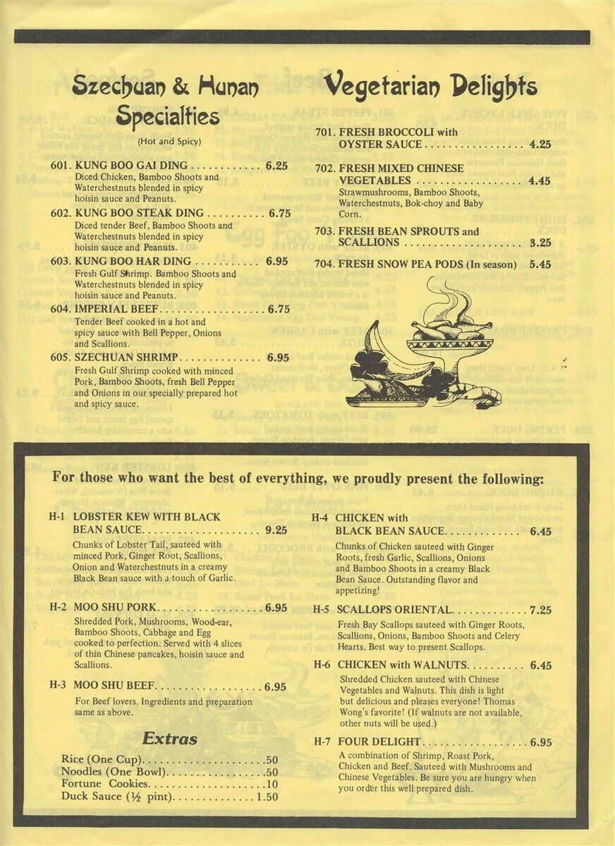 Dragon Den Chinese Restaurant Menu Greenville & Anderson South Carolina