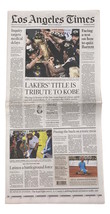 LA Lakers Los Angeles Times October 12, 2020 Newspaper - £7.72 GBP