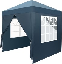Outvita 6.5X6.5Ft Pop Up Canopy Tent, Outdoor Instant Shelter, Camping Blue - $1,526.29 MXN