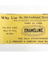 Enameline Stove Polish Prescott 1894 Advertisement Victorian Cleaners AD... - $19.99