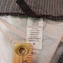 Ashley Blue SKTX Women's 2X Black & White A-Line Pull-On Elastic Waist Skirt image 4