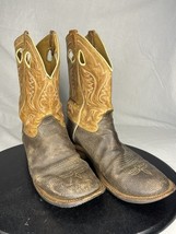 Justin Bent Rail Western Boots Men’s 13 Brown Leather Choc Bisonte Cowhi... - $60.00