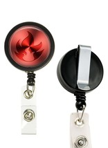 1 Fire Element Symbol ID Card Reel, Belt Clip, Extends up to 24&quot;, Black - £10.25 GBP