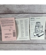 Cuisinart Food Processor Classic Operating Instructions Manual Pamphlet - $8.06 CAD
