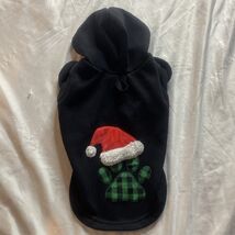 Christmas Dog Sweater w/ Hood Black (M) Medium Unbranded Leash Opening - $7.95