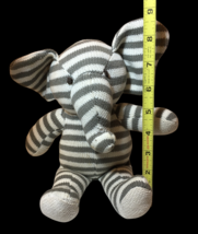 RARE Restoration Hardware Baby &amp; Child Grey Elephant Crochet Plush Animal 12in. - £51.95 GBP