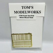 Vintage Tom&#39;s Modelworks 1:700 40mm Mount Rails Set for Model Ship Building #740 - £9.30 GBP