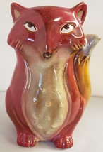 Fox Ceramic Vase Reddish Brown Sly &amp; Crafty Looking Burton &amp; Burton 7 1/4&quot; Tall - £29.41 GBP