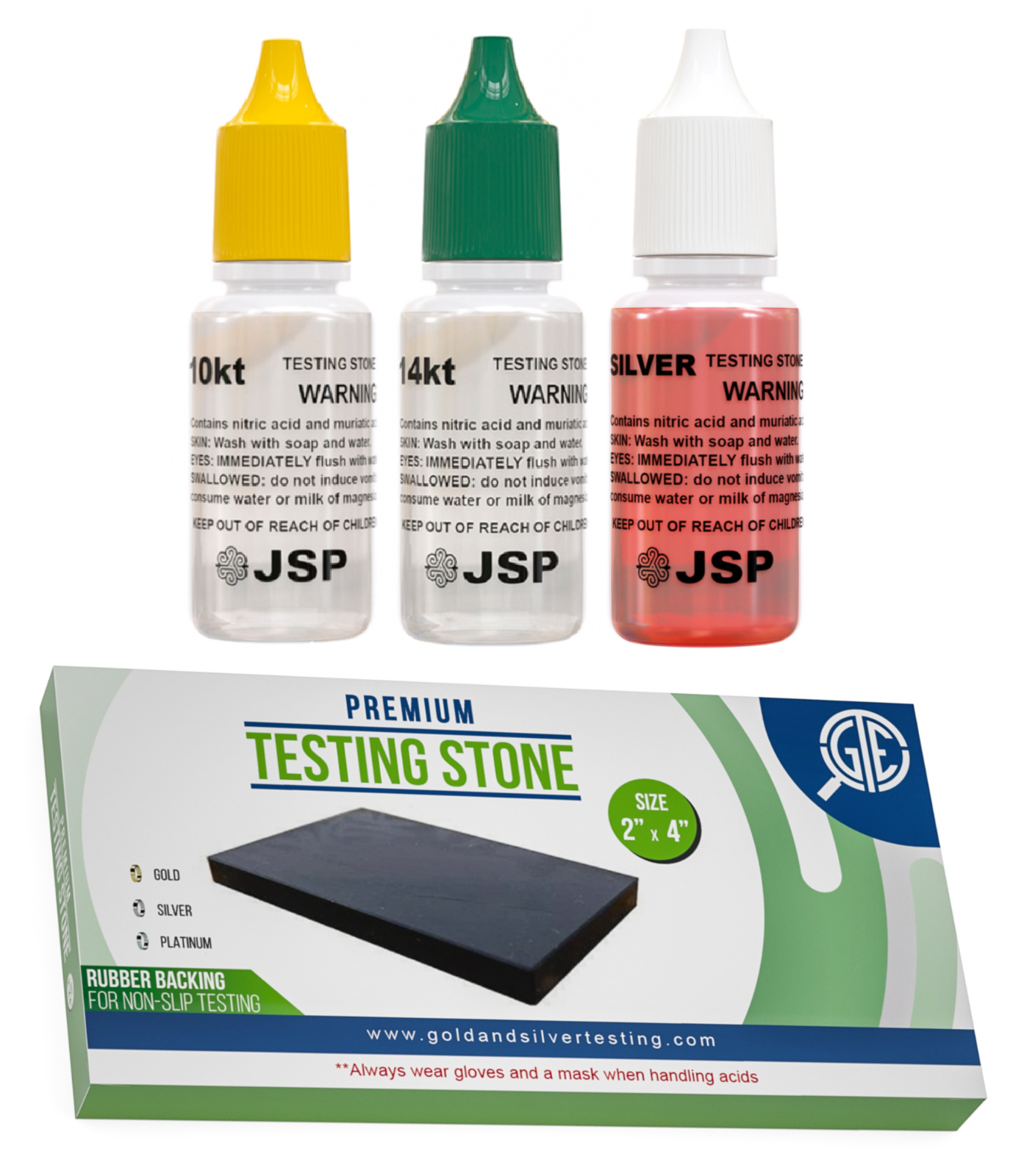 Gold 10K 14K Silver Sterling Jewelry Testing Test Acid Solutions Stone Tester