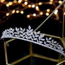 Luxurious Crystals Wedding Tiara nupcial Bridal Hair Jewelry Bride Hair Accessor - £41.54 GBP