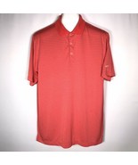 Nike Golf Men’s Sz Large Polo Shirt Dri Fit Red White Stripe - $14.92 CAD