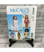 McCall&#39;s Pattern M7612 Clothes for 18&quot; Dolls American Girl Our Generation - £5.62 GBP