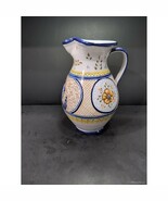 Talavera Spain Handmade Pottery Pitcher, Vintage Sangria Jug, Spanish Po... - €48,02 EUR