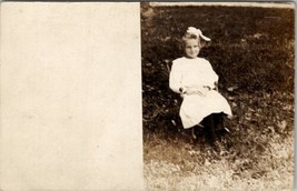 Cedar Rapids Iowa Girl Lois Mildred Canfield Smelser Dress Hair Bow Postcard V12 - £15.63 GBP