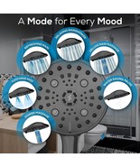 6-Function High Pressure Shower Head Wide Angle Handheld Luxury Charcoal... - €21,45 EUR