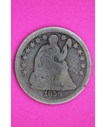 Bent 1856 P Seated Liberty Half Dime Silver Guaranteed Authentic &amp; Genui... - $24.99