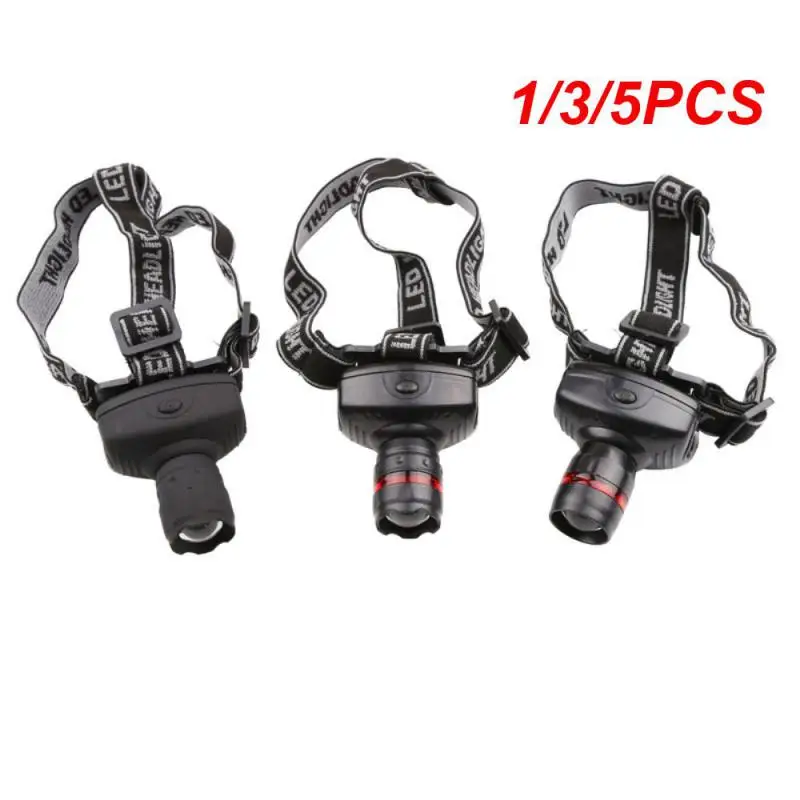 1/3/5PCS Headlight Strong Light Headlamp 3 Modes Outdoor Head-Mounted Flashligt - £9.15 GBP+