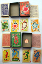 Lot 2 vntg Whitman Peter Pan match box Card Games 44 card HEARTS CRAZY 8s rules - $17.33