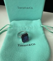 Tiffany &amp; Co. 925 Sterling Silver Cocktail Amethyst Ring Size 6 - $692.98