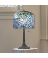 22.25&quot;H Wisteria Tiffany-Style Stained Glass Table Lamp - $805.35 CAD