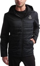 Hurley Men&#39;s Softshell Quilted Puffer Jacket - Warm Insulated . (BLACK XL) - $52.46