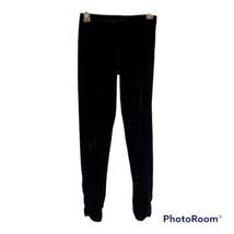 Velvet Leggings Size 8 Black Rushed Ankle Back Pockets Comfy Holiday Rom... - $11.39