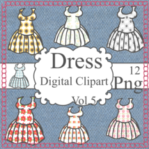 Dress Digital Clipart Vol. 5 - $93.95 MXN