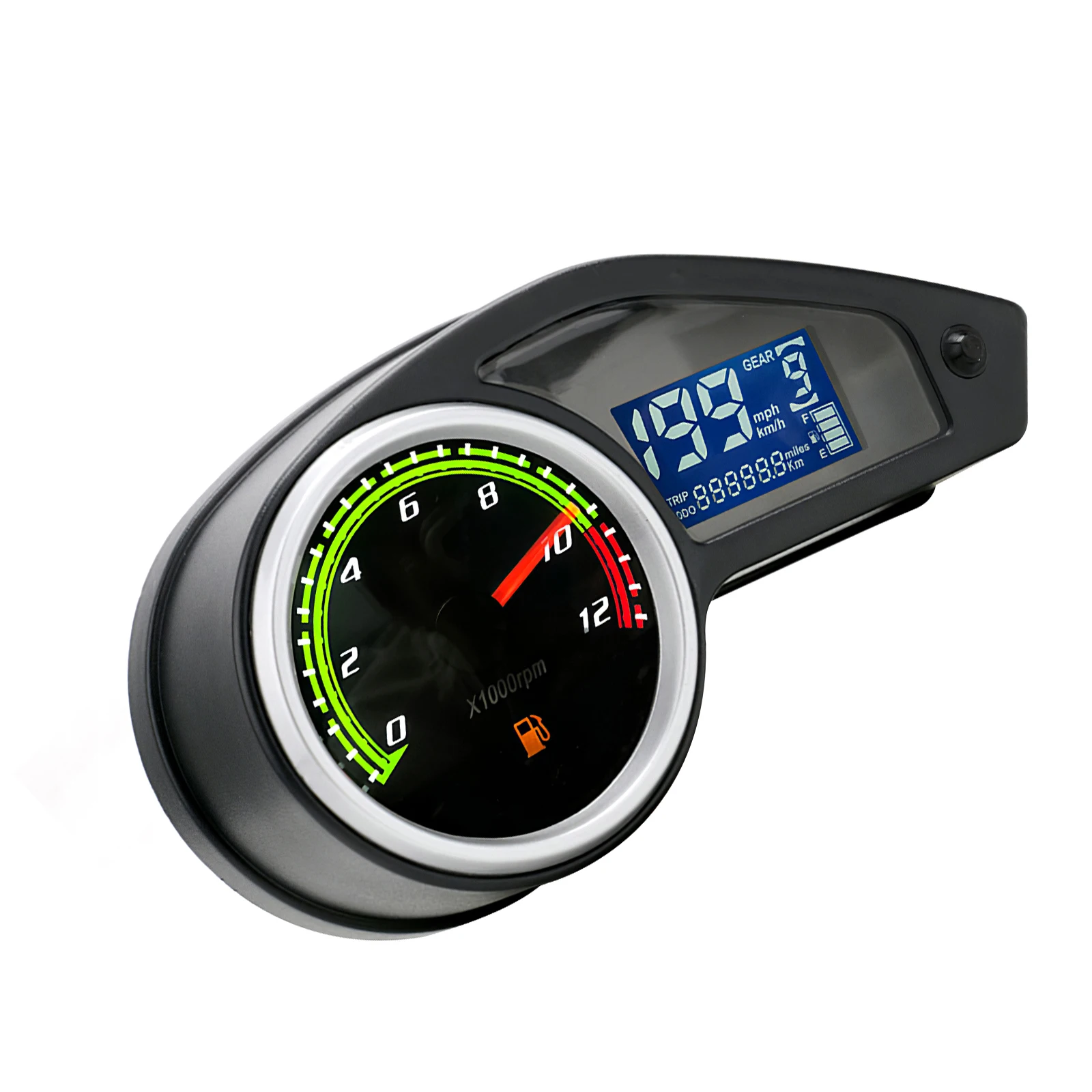 Motorcycle Odometer Color Speedometer Tachometer Gauges LCD Digital Instrument   - £320.44 GBP