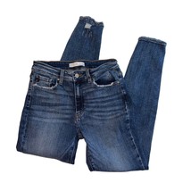 Kancan Medium Wash Distressed Skinny Denim Blue Jeans 5 Pocket Womens 11/29 - $21.99