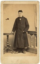 Circa 1880&#39;S Cdv Polish Old Man Looks Like Ebenezer Scrooge Ad. Fischer Meseritz - £12.41 GBP